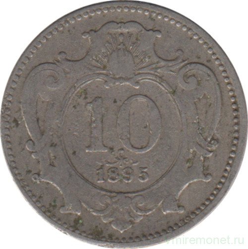 Монета. Австро-Венгерская империя. 10 геллеров 1895 год.