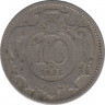 Монета. Австро-Венгерская империя. 10 геллеров 1895 год. ав.