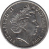 Монета. Австралия. 5 центов 2004 год. ав.