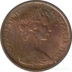 Монета. Австралия. 1 цент 1966 год.