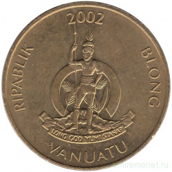 Монета. Вануату. 2 вату 2002 год.
