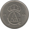 Аверс. Монета. Швеция. 50 эре 1966 год.