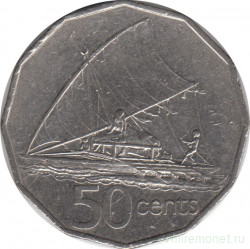 Монета. Фиджи. 50 центов 1990 год.