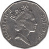 Монета. Фиджи. 50 центов 1990 год. рев.