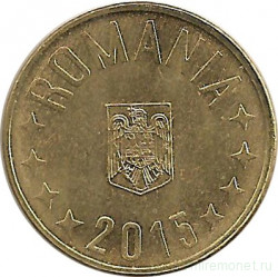 Монета. Румыния. 1 бан 2015 год.