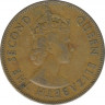 Монета. Ямайка. 1 пенни 1967 год. рев.