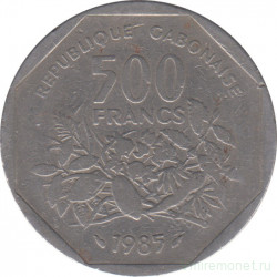 Монета. Центральноафриканский экономический и валютный союз (ВЕАС). Габон. 500 франков 1985 год.