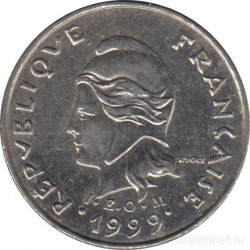 Монета. Французская Полинезия. 10 франков 1999 год.