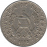 Монета. Гватемала. 10 сентаво 1990 год. ав.