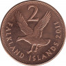 Монета. Фолклендские острова. 2 пенса 2011 год. ав.