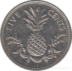 Монета. Багамские острова. 5 центов 2004 год.