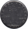  Монета. Ватикан. 100 лир 1959 год. ав.