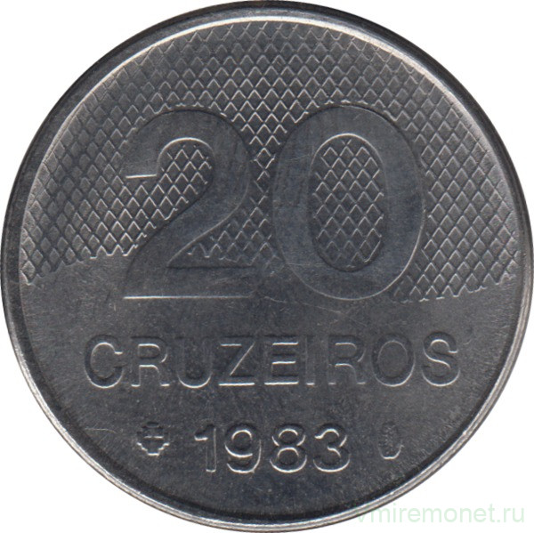 Монета. Бразилия. 20 крузейро 1983 год.