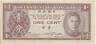Банкнота. Китай. Гонконг 1 цент 1945 год. Тип 321.