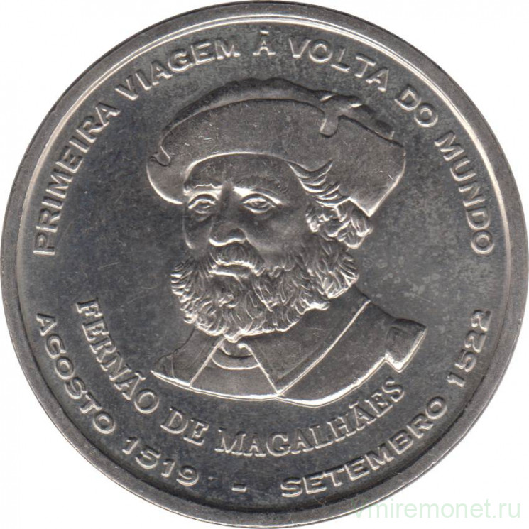 Монета. Португалия. 200 эскудо 2000 год. Фернан Магеллан.