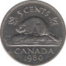 Монета. Канада. 5 центов 1980 год. ав.