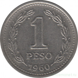 Монета. Аргентина. 1 песо 1960 год.