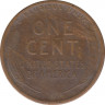 Монета. США. 1 цент 1916 год. Монетный двор S. рев.