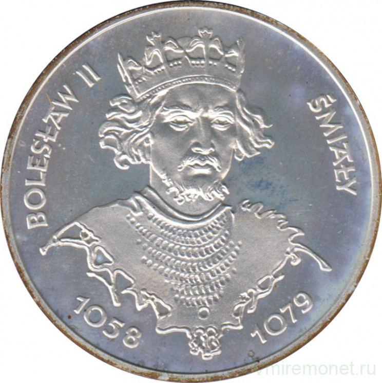 Монета. Польша. 200 злотых 1981 год. Польские правители - князь Болеслав II Смелый.