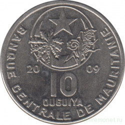 Монета. Мавритания. 10 угий 2009 год.