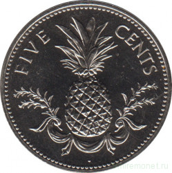 Монета. Багамские острова. 5 центов 1989 год.