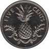 Монета. Багамские острова. 5 центов 1989 год. рев.