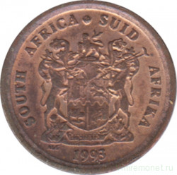 Монета. Южно-Африканская республика (ЮАР). 1 цент 1993 год.