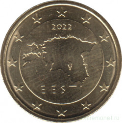 Монета. Эстония. 10 центов 2022 год.