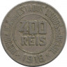 Монета. Бразилия. 400 рейсов 1918 год.