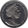 Монета. Великобритания. Британские Виргинские острова. 1 доллар 2004 год. Дельфин. рев.