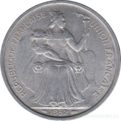 Монета. Новая Каледония. 5 франков 1952 год. 