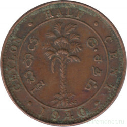 Монета. Цейлон (Шри-Ланка). 1/2 цента 1940 год.
