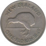 Монета. Новая Зеландия. 1 флорин 1947 год. ав.
