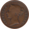 Монета. Стрейтс Сетлментс. 1 цент 1845 год. ав.