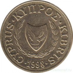 Монета. Кипр. 2 цента 1998 год.