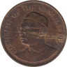 Монета. Гамбия. 5 бутутов 1971 год. ав.