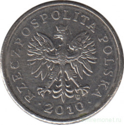 Монета. Польша. 10 грошей 2010 год.