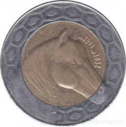 Монета. Алжир. 100 динаров 2011 год.