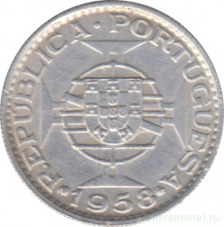 Монета. Тимор. 6 эскудо 1958 год.