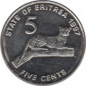 Монета. Эритрея. 5 центов 1997 год. ав.