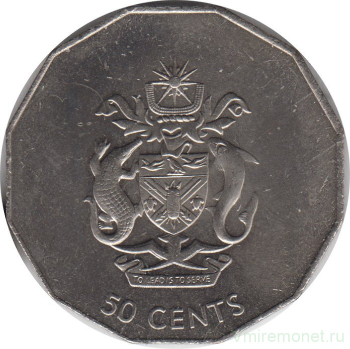 Монета. Соломоновы острова. 50 центов 2005 год.