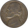 Монета. США. 5 центов 1943 год. Монетный двор P.  ав.