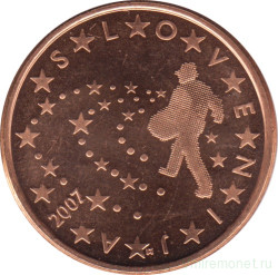 Монета. Словения. 5 центов 2007 год.