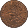 Монета. Чехословакия. 10 геллеров 1928 год. ав.