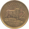 Монета. Лесото (анклав в ЮАР). 2 лисенте 1979 год. рев.
