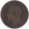 Монета. Италия. 5 чентезимо 1861 год. M.