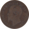 Монета. Италия. 5 чентезимо 1861 год. М. рев.