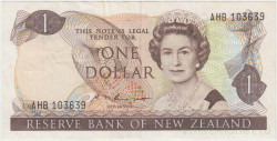 Банкнота. Новая Зеландия. 1 доллар 1981 - 1992 года. Тип 169b.