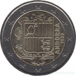Монета. Андорра. 2 евро 2022 год.
