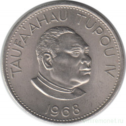 Монета. Тонга. 20 сенити 1968 год.